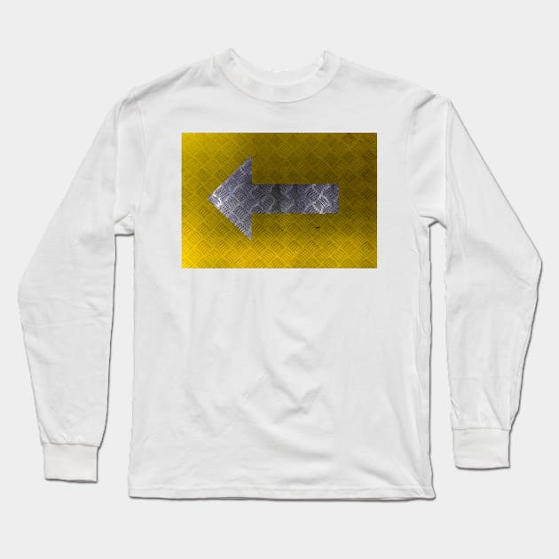 Industrial Arrow Tread Plate - Left Long Sleeve T-Shirt by arc1